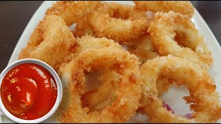 CRISPY FRIED CALAMARI CALAMARES RECIPE  HOW TO COOK SQUID  EASY CALAMARI RECIPE [upl. by Kara-Lynn]