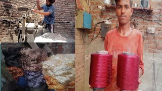 Dyeing process of polyester yarn in local factory  How to dye polyester yarn [upl. by Juta]