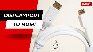 Best DisplayPort to HDMI Cable Review  Real World Example PC to TV [upl. by Cerallua]