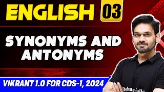 CDS English Synonyms and Antonyms  CDS Vikrant 10 [upl. by Maurer886]