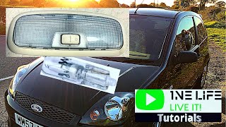 Ford Fiesta How To Change Interior Light Bulb Ford Removing Interior LIght Change [upl. by Anhsirk]