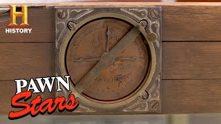 Pawn Stars Owner of a 1889 Clinometer Asks For Excessively High Price Season 13  History [upl. by Podvin]