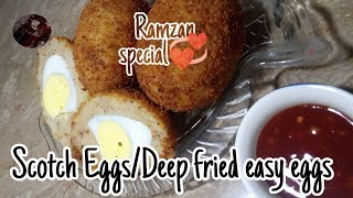 Scotch Egg Recipe  Deep Fried Easy Egg Recipe  Ramza special By Avii sheikh [upl. by Akemehs]