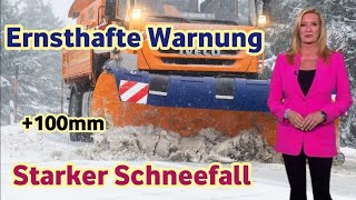 Wetter in Deutschland  Regen Gewitter und starker Schneefall [upl. by Pleione147]