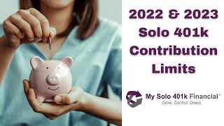 2023 Solo 401k Contribution Limits SelfEmployed 401k Selfdirected 401k Individual 401k [upl. by Ahsam]