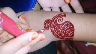 Easy mehndi design  Simple backhand mehndi design [upl. by Federico961]