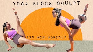 YOGA BLOCK SCULPT 90 second drills 🧱 [upl. by Whale]