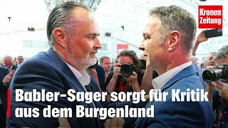 quotNicht tolerierenquot BablerSager sorgt für Kritik aus dem Burgenland  kronetv NEWS [upl. by Wycoff]