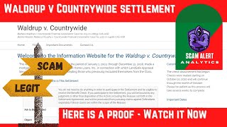 Waldrup v Countrywide settlement  Legit Or Scam site [upl. by Enois]