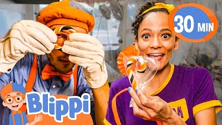 Trick or Treat with Blippi and Meekah  Blippi Halloween  Moonbug Halloween for Kids [upl. by Wey]