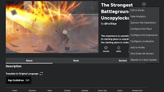 FREE The Strongest Battlegrounds Uncopylocked [upl. by Petronilla213]