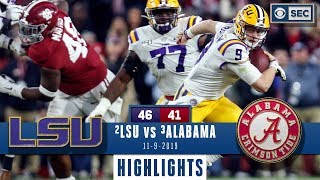 LSU vs Alabama Highlights  Tigers take down Tide in INSTANT CLASSIC  CBS Sports [upl. by Nekal]