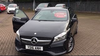 Used MercedesBenz A Class A200d AMG Line Executive 5dr Black 2016 [upl. by Zonda]