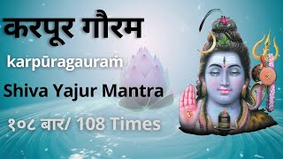 Karpur Gauram karunavtaram  Shlok  कर्पूर गौरम करुणावतारं  Shiva Yajur Mantra  108 times  Aarti [upl. by Eiaj]