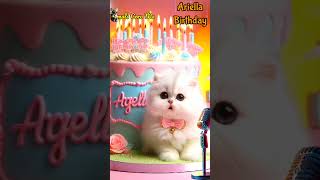 HAPPY BIRTHDAY TO YOU ARIELLA  HAPPY BIRTHDAY SONG WITH NAMES  Adorable Cute Cat 😺 happybirthday [upl. by Nimesh134]