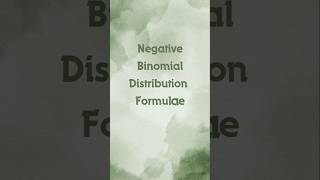 Negative binomial distribution  Formulae review  Statistics [upl. by Haelam]