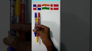 Dominican 🇩🇴 Denmark 🇩🇰 And Indian 🇮🇳 Flag Warp Scanning shorts shortfeed [upl. by Bonilla367]