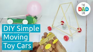 5 Simple DIY Toy Cars That Move  STEAM Challenges [upl. by Akli]