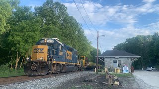 CSX W01207 at Lester Depot on The CLampW Sub Heading NB with Solo CSX GP382 2656 on 7822 [upl. by Donna322]