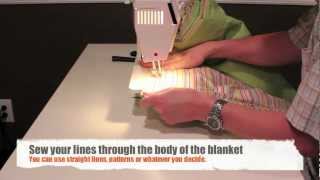 How to Sew a Blanket or Quilt with Two Sheets and Some Batting [upl. by Ahto]