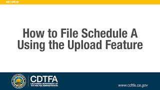 How to File Schedule A Using the Upload Feature [upl. by Landmeier]