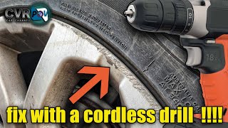 How to remove curb rash on any wheel rim with a cordless drill [upl. by Ardnohs]