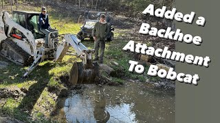 Bobcat Backhoe Loader Attachment  Fabrication amp Attaching [upl. by Attelocin]