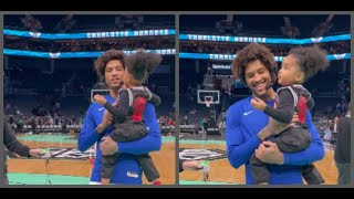 Kelly Oubre Jr and his daughter had a walk off interview moment [upl. by Miche]