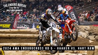 Colton Haaker vs Trystan Hart  Moto 1 Round 5 2024 AMA Endurocross Raw [upl. by Telrahc]