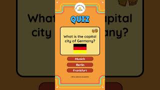 What is the capital city of Germany quiz brainteaser learnenglish country capitalcity [upl. by Llertnov]