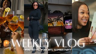 VLOG Wine tasting  Sip amp paint night  Old Biscuit Mill [upl. by Salema575]