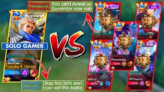 Yuzuke Solo Gamer Vs 5 Immortal High Star  Global 1 Baxia Global 1 Wanwan Global 1 Angela WTF 😭💀 [upl. by Jair]