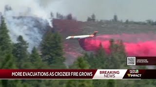 Crozier Fire  Evacuations expand  7 am updates on August 8 2024 [upl. by Burroughs]