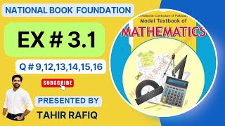 Ex 31  11th Class Math  NBF  National Book Foundation  2024 [upl. by Aldredge271]