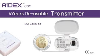 AiDEX CGM Transmitter  4 years reusable [upl. by Yrian]