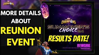 MCOC  REUNION EVENT FULL DETAIL SUMMONERS CHOICE 2024 RESULTS😱  GIVEAWAY RESULTS😍 amp MORE [upl. by Perce]