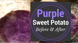 Purple Sweet Potato  before amp after its cooked [upl. by Atisusej]