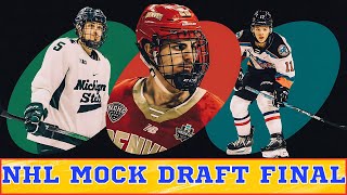 NHL MOCK DRAFT FINAL [upl. by Enelyak]