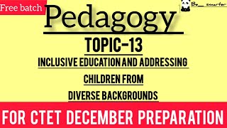 INCLUSIVE EDUCATION CONCEPT  PYQs PEDAGOGY 3030 [upl. by Persse]