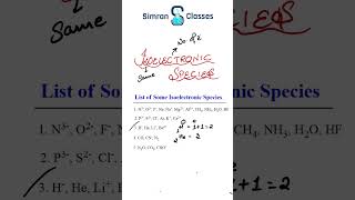 What are isoelectronic speciesIsoelectronicSpecies ChemistryFacts PeriodicTrends Electron [upl. by Wilkens]