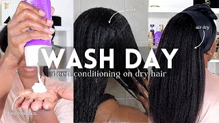 Deep Conditioning on Dry Relaxed Hair  Dusting Ends  Quick Routine for Hydration  Relaxed Hair [upl. by Burgwell]