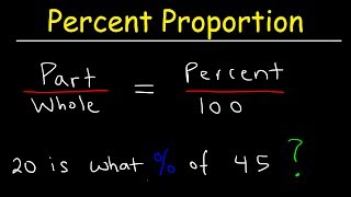 Part Whole amp Percent Proportion Word Problems [upl. by Randene]