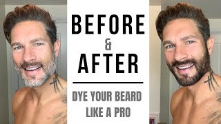 HOW TO DYE YOUR BEARD LIKE A PRO  Fix Patchy Color Cover Gray Hairs with Just For Men [upl. by Philo]