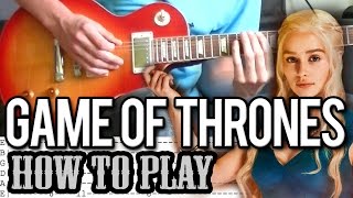 Game Of Thrones  Theme Song Guitar Lesson With Tab [upl. by Pegg]