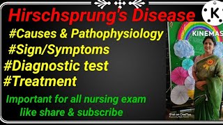 hirschsprungs disease  pediatrics nursing definition  causes symptoms  treatment Hindi lecture [upl. by Ardnuahc774]