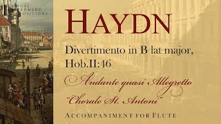 Haydn  Divertimento No1 in B flat major HobII46  2nd movement accompaniment for flute [upl. by Rosario]