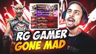 Angry Youtuber 😡 Rg Gamer Abused His Teammates 🤬 After Loosing This Game 😮  Garena Free Fire [upl. by Tiffanle]