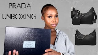 PRADA ReEdition 2005 Nylon Bag Unboxing  TryOn amp Review [upl. by Ikir]