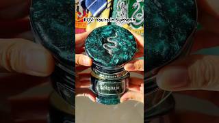 Slytherin Slime ASMR 🐍 We used expensive pigments for our Harry Potter Slime Series ✨ [upl. by Zandra]