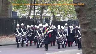 Bands in London on Remembrance Sunday 10 November 2024 [upl. by Karmen739]